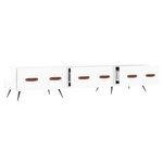 vidaXL Meuble TV blanc brillant 150x36x30 cm bois d'ingénierie