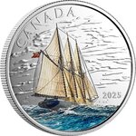 Pièce de monnaie en Argent 15 Dollars g 23.17 Millésime 2025 Tall Ships THREE-MASTED SCHOONER