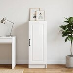 vidaXL Buffet Blanc brillant 33 x 34 5 x 87 cm Bois d'ingénierie