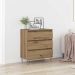 vidaXL Buffet chêne artisanal 60 x 35 x 70 cm Bois d'ingénierie