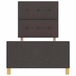 vidaXL Cadre de lit avec tête de lit Marron foncé 90 x 190 cm tissu