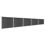 vidaXL Ensemble de panneau de clôture WPC 872x146 cm Gris