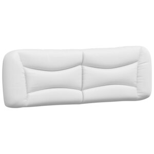 vidaXL Coussin de tête de lit blanc 160 cm similicuir
