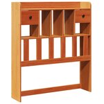 vidaXL Lit bibliothèque sans matelas cire marron 75x190 cm pin massif