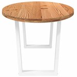 vidaXL Table à manger marron clair bois de chêne massif ovale