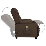 vidaXL Fauteuil de massage Marron Similicuir