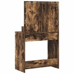 vidaXL Table de Toilette avec étagère Chêne fumé 75 5 x 41 x 135 cm