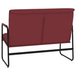 Banc banquette rouge bordeau x 100 x 64 x 80 cm synthétique 02_0010702