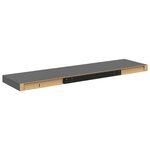 vidaXL Étagère murale flottante Gris brillant 90x23 5x3 8 cm MDF