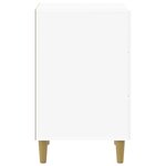 vidaXL Cabinet de chevet avec tiroir Blanc brillant 43 x 41 x 66 5 cm