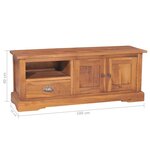 vidaXL Meuble TV 100x30x40 cm Bois de teck solide