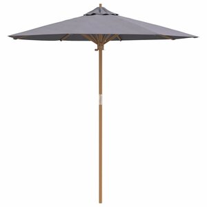 vidaXL Parasol de jardin Gris foncé 217 x 217 x 230 cm Bambou