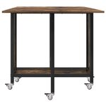 vidaXL Table à manger pliante avec roulettes 130 x 80 x 76 5 cm
