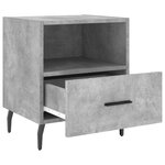 vidaXL Tables de chevet 2Pièces gris béton 40x35x47 5cm bois d’ingénierie