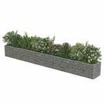 vidaXL Lit surélevé à gabion Acier galvanisé 450x50x50 cm