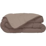 Couette légere microfibre taupe & lin 240 x 260 cm