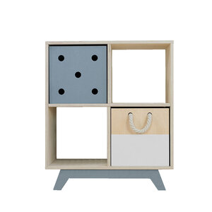 Meuble de rangement NABOSKY gris 2x2