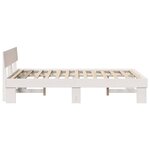 vidaXL Cadre de lit Blanc 120 x 190 cm Bois massif en pin