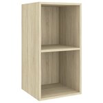 vidaXL Meubles TV muraux 4 Pièces Chêne sonoma Bois d'ingénierie