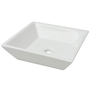 vidaXL Lavabo carrée Céramique Blanc 41 5 x 41 5 x 12 cm