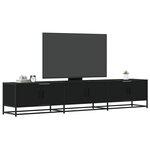vidaXL Meuble TV noir 210x35x41 cm bois d'ingénierie
