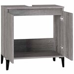 vidaXL Meuble d'évier sonoma gris 58x33x60 cm bois d'ingénierie