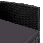 vidaXL Chaises de jardin lot de 4 Résine tressée Noir