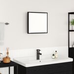 vidaXL Miroir de salle de bain LED Chêne Noir 40x8.5x37 cm