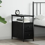 vidaXL Cabinet de chevet Chêne noir 30 x 60 x 60 cm Bois d'ingénierie