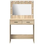 vidaXL Coiffeuse Chêne sonoma 78.5 x 41 x 135 cm Bois d'ingénierie
