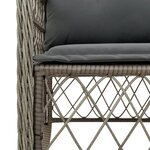 vidaXL Chaises de jardin avec coussins lot de 2 gris résine tressée