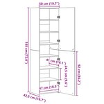 vidaXL Haut Armoire 2 Pièces Bois ancien 50 x 42 5 x 185 cm
