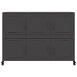 vidaXL Buffet noir 100 5x39x72 cm acier