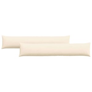 vidaXL Coussins de canapé 2 Pièces Crème 200 x 40 cm