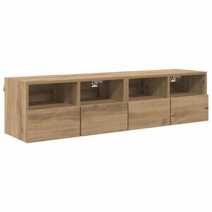 vidaXL Meubles TV muraux 2 Pièces Chêne artisanal 60 x 30 x 30 cm