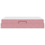 vidaXL Lit avec rangement et matelas Rose 120 x 190 cm Velours
