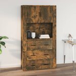 vidaXL Armoire murale Chêne fumé 80x33x80 cm Bois d'ingénierie