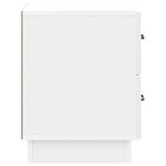 vidaXL Cabinet de chevet 2 Pièces Blanc brillant 43 x 34 5 x 44 5 cm