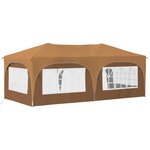 vidaXL Tente de fête pop-up 575 x 288 x 245 cm Beige Tissu Oxford