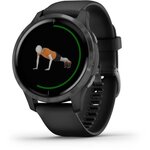 Garmin Venu - Montre connectée GPS avec écran Amoled - Gray / Noir