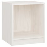 vidaXL Tables de chevet 2 Pièces Blanc 35 5x33 5x41 5 cm Pin massif