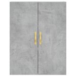 vidaXL Buffet haut Gris béton 69 5x34x180 cm Bois d'ingénierie