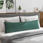 vidaXL Coussins de canapé 2 Pièces Vert foncé 145 x 40 cm