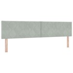 vidaXL Lit à ressorts avec tête de lit Gris clair 200 x 200 cm Velours