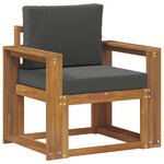 vidaXL Canapé d’extérieur Bois d'acacia massif et polyester Naturel