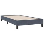vidaXL Sommier à lattes de lit et matelas gris foncé 100x210cm velours