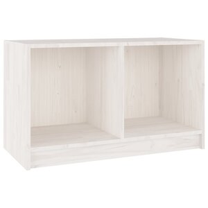 vidaXL Meuble TV Blanc 70x33x42 cm Bois de pin massif