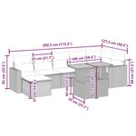 vidaXL Salon de jardin avec coussins 8 Pièces beige résine tressée