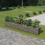 Vidaxl lit surélevé à gabion acier galvanisé 360x50x50 cm