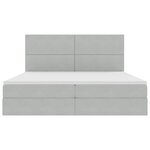 vidaXL Lit avec rangement et LED Gris clair 200 x 200 cm Velours